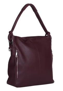 Geanta dama din piele naturala Mia bordo imagine