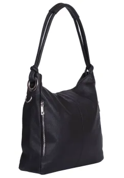 Geanta dama din piele naturala Mia neagra imagine