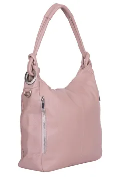 Geanta dama din piele naturala Mia roz imagine