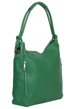 Geanta dama din piele naturala Mia verde imagine