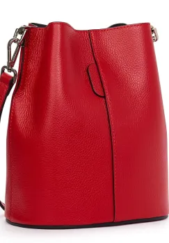 Geanta dama din piele naturala Mimosa rosie imagine