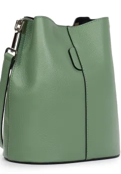 Geanta dama din piele naturala Mimosa verde menta imagine