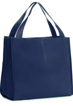 Geanta dama din piele naturala Naomi bleumarin imagine