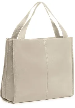 Geanta dama din piele naturala Naomi gri imagine