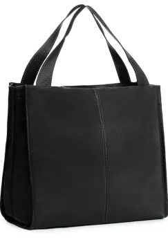 Geanta dama din piele naturala Naomi neagra imagine