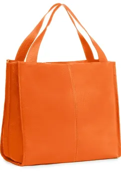 Geanta dama din piele naturala Naomi portocalie imagine