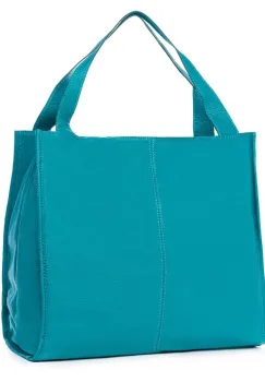 Geanta dama din piele naturala Naomi turcoaz imagine