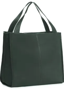 Geanta dama din piele naturala Naomi verde inchis imagine