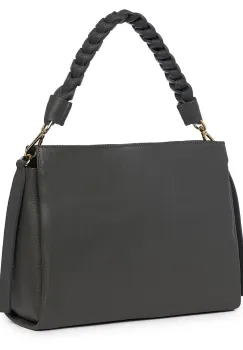 Geanta dama din piele naturala Natalia gri inchis imagine