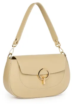 Geanta dama din piele naturala Rosalia crem imagine