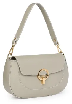 Geanta dama din piele naturala Rosalia gri deschis imagine