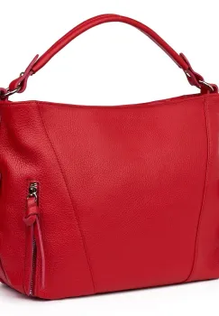 Geanta dama din piele naturala Samira rosie imagine