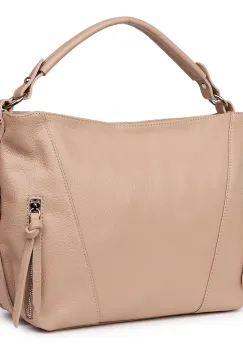 Geanta dama din piele naturala Samira roz imagine