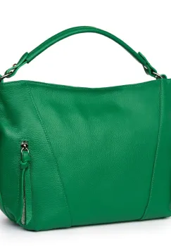 Geanta dama din piele naturala Samira verde imagine