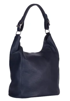 Geanta dama din piele naturala Silvia bleumarin imagine