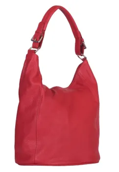 Geanta dama din piele naturala Silvia rosie imagine