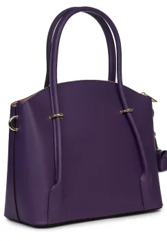 Geanta dama piele naturala Gabriella mov imagine
