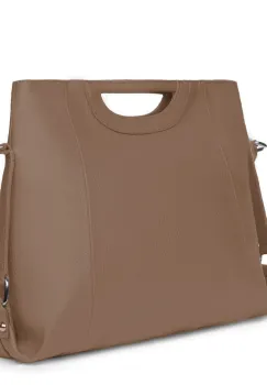 Geanta de dama din piele naturala Agatha bej imagine