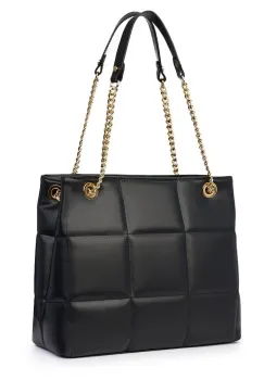 Geanta din piele matlasata Azaleea neagra imagine