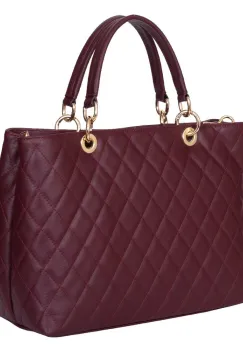 Geanta din piele matlasata Gisella grena imagine