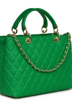 Geanta din piele matlasata Gisella verde imagine