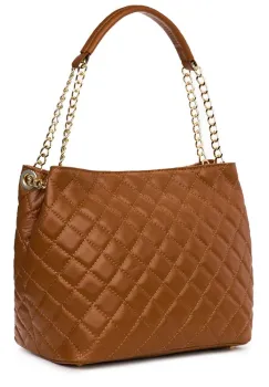 Geanta din piele matlasata Paloma maro imagine