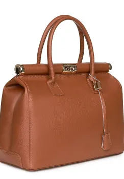 Geanta din piele naturala Bianca coniac imagine