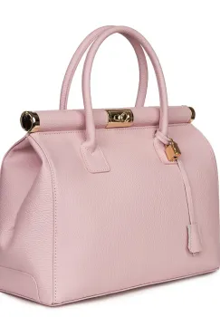 Geanta din piele naturala Bianca roz imagine