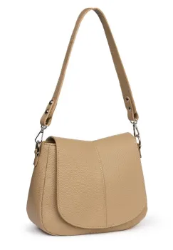Geanta din piele naturala Roberta bej imagine