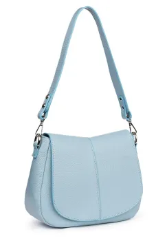 Geanta din piele naturala Roberta bleu imagine