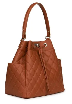 Geanta piele cu aspect matlasat Felice coniac imagine