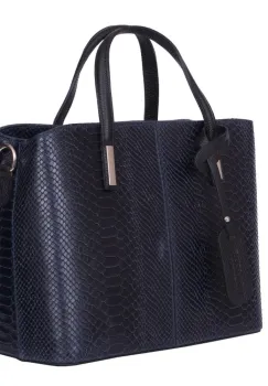 Geanta piele naturala Ella bleumarin imagine