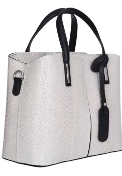 Geanta piele naturala Ella gri imagine