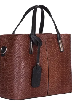 Geanta piele naturala Ella maro imagine