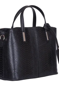 Geanta piele naturala Ella neagra imagine