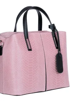 Geanta piele naturala Ella roz imagine