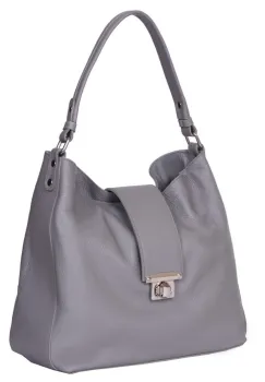 Geanta piele naturala Loredana gri imagine