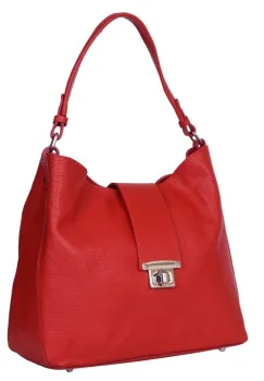 Geanta piele naturala Loredana rosie imagine