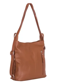 Geanta rucsac 2-in-1 din piele naturala Alesandra maro imagine