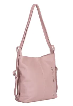 Geanta rucsac 2-in-1 din piele naturala Alesandra roz imagine