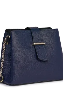 Mini poseta dama din piele Avery bleumarin imagine