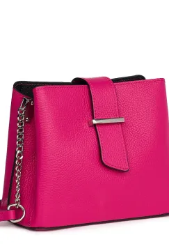 Mini poseta dama din piele Avery fucsia imagine