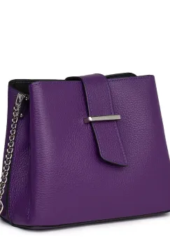 Mini poseta dama din piele Avery mov imagine