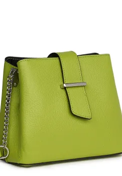 Mini poseta dama din piele Avery verde deschis imagine