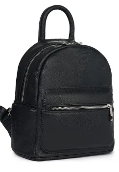 Mini rucsac din piele Rafael negru imagine