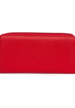 Portofel dama din piele naturala Giulio rosu imagine