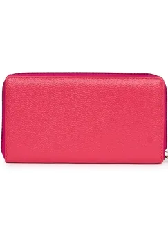 Portofel dama din piele naturala Giulio roz imagine