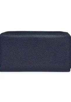 Portofel dama dublu din piele naturala Franco bleumarin imagine