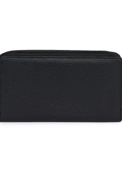 Portofel dama dublu din piele naturala Franco negru imagine