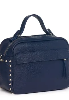 Poseta dama din piele naturala Cora bleumarin imagine